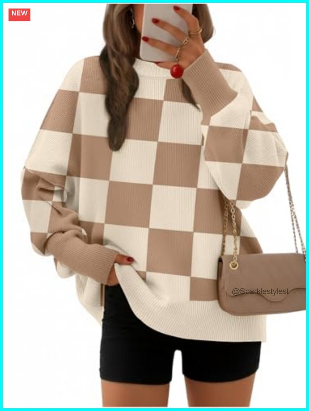 Womens Oversized Chunky Knit Sweater Batwing Sleeve Pullover